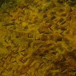 Kör fülbevaló - 50 mm, moha