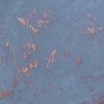 Kör fülbevaló - 20 mm, réz és fehér